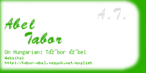 abel tabor business card